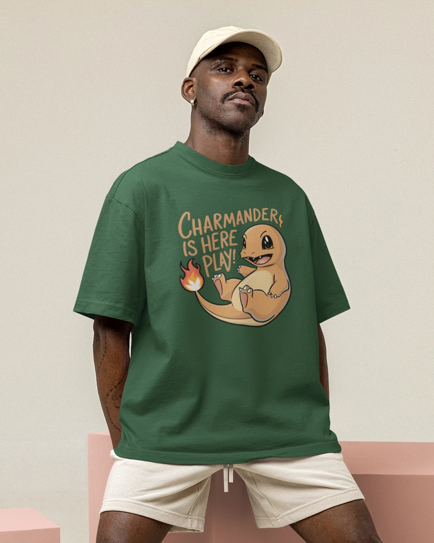 Charmander Pokémon Oversized Unisex Tshirt