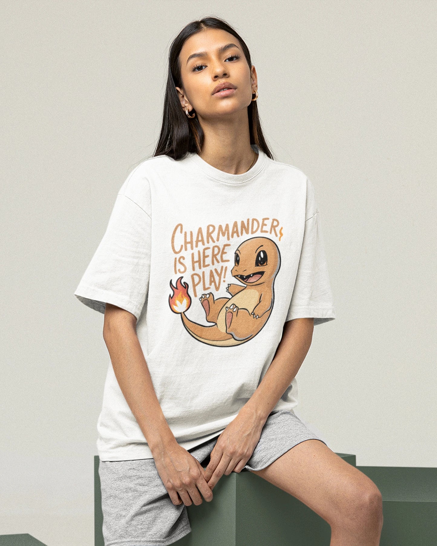 Charmander Pokémon Oversized Unisex Tshirt