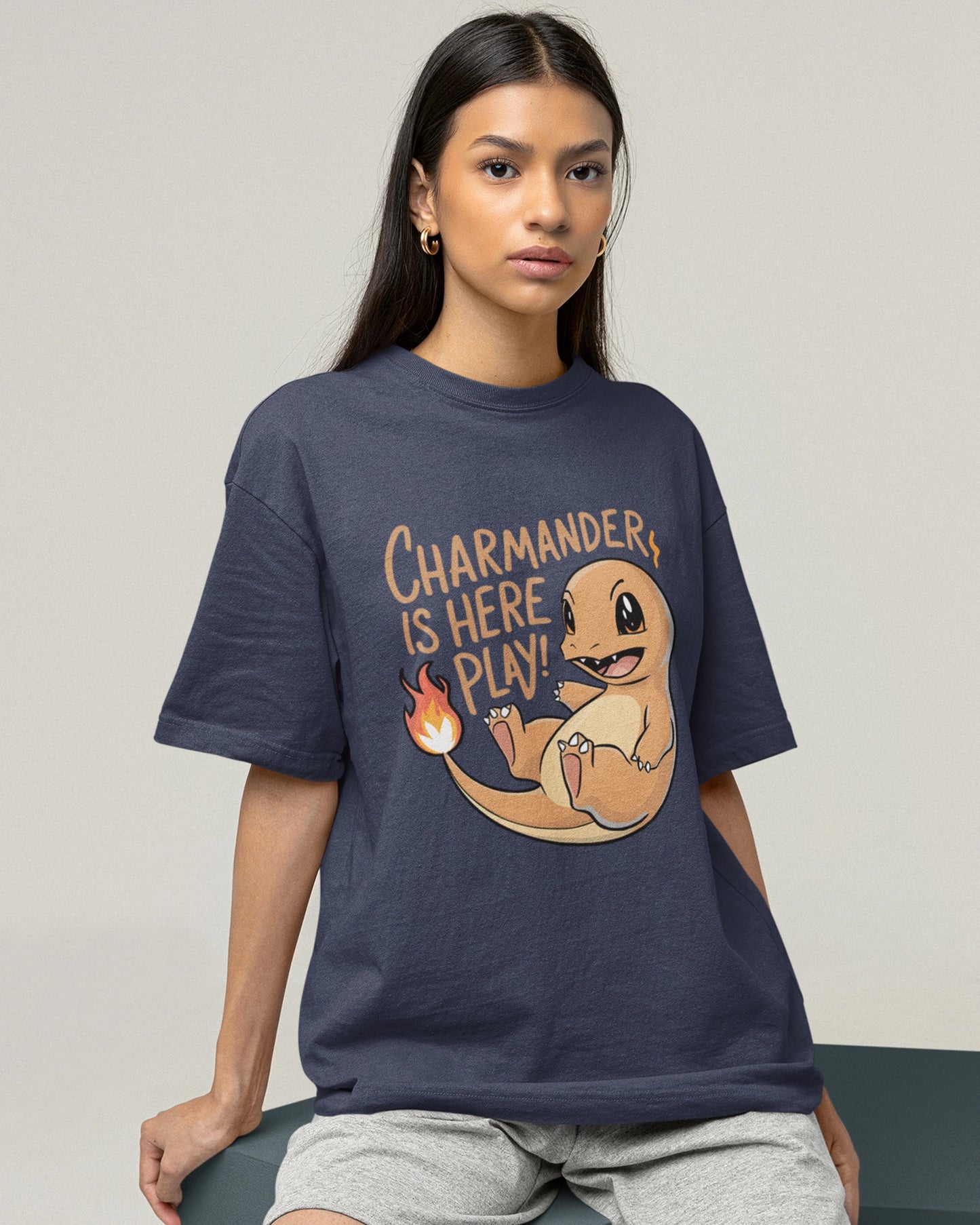 Charmander Pokémon Oversized Unisex Tshirt