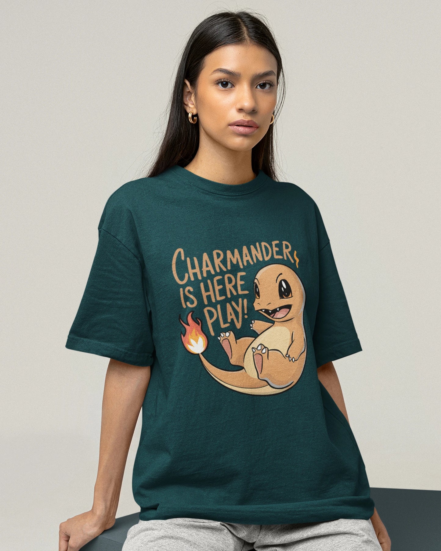 Charmander Pokémon Oversized Unisex Tshirt