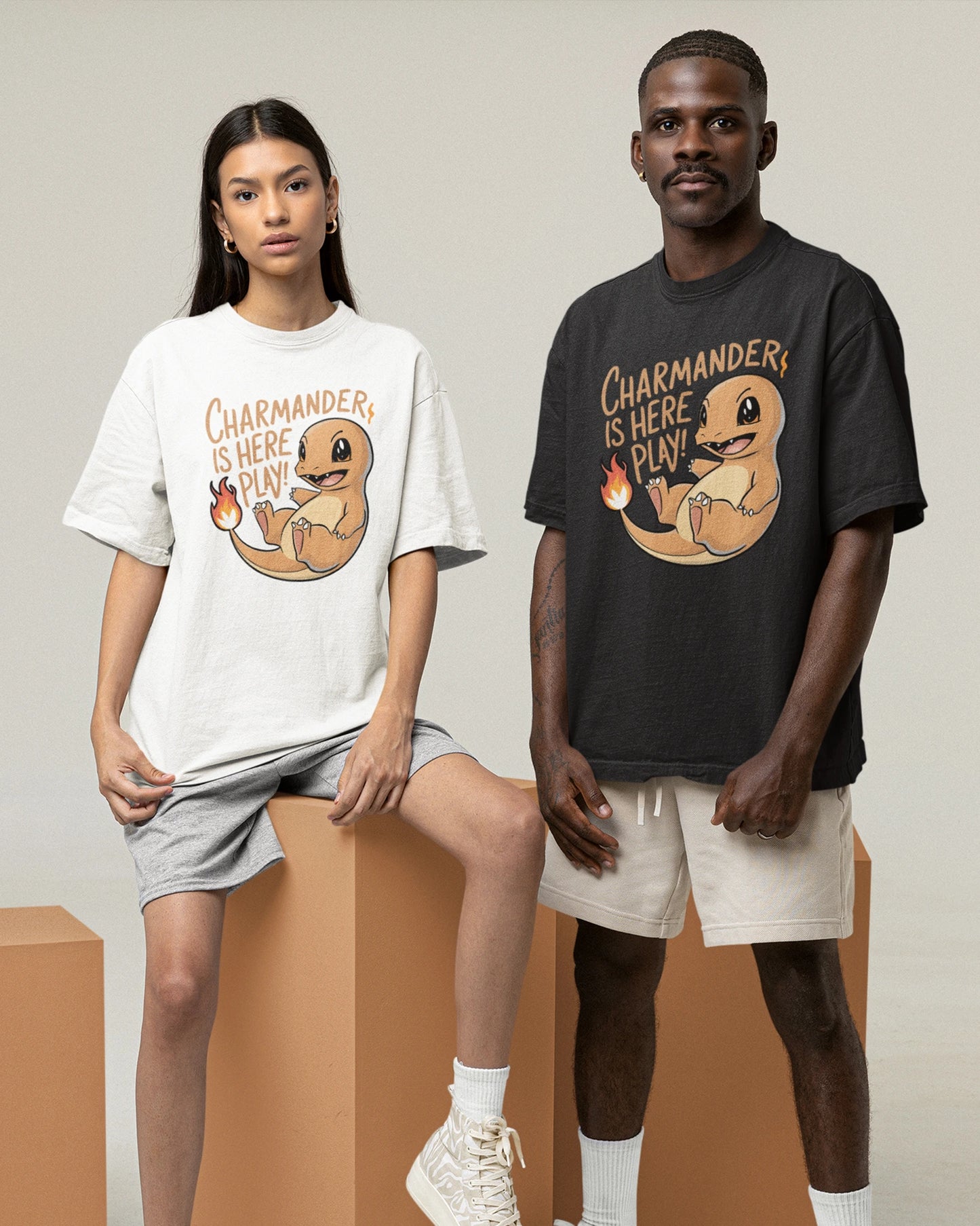 Charmander Pokémon Oversized Unisex Tshirt