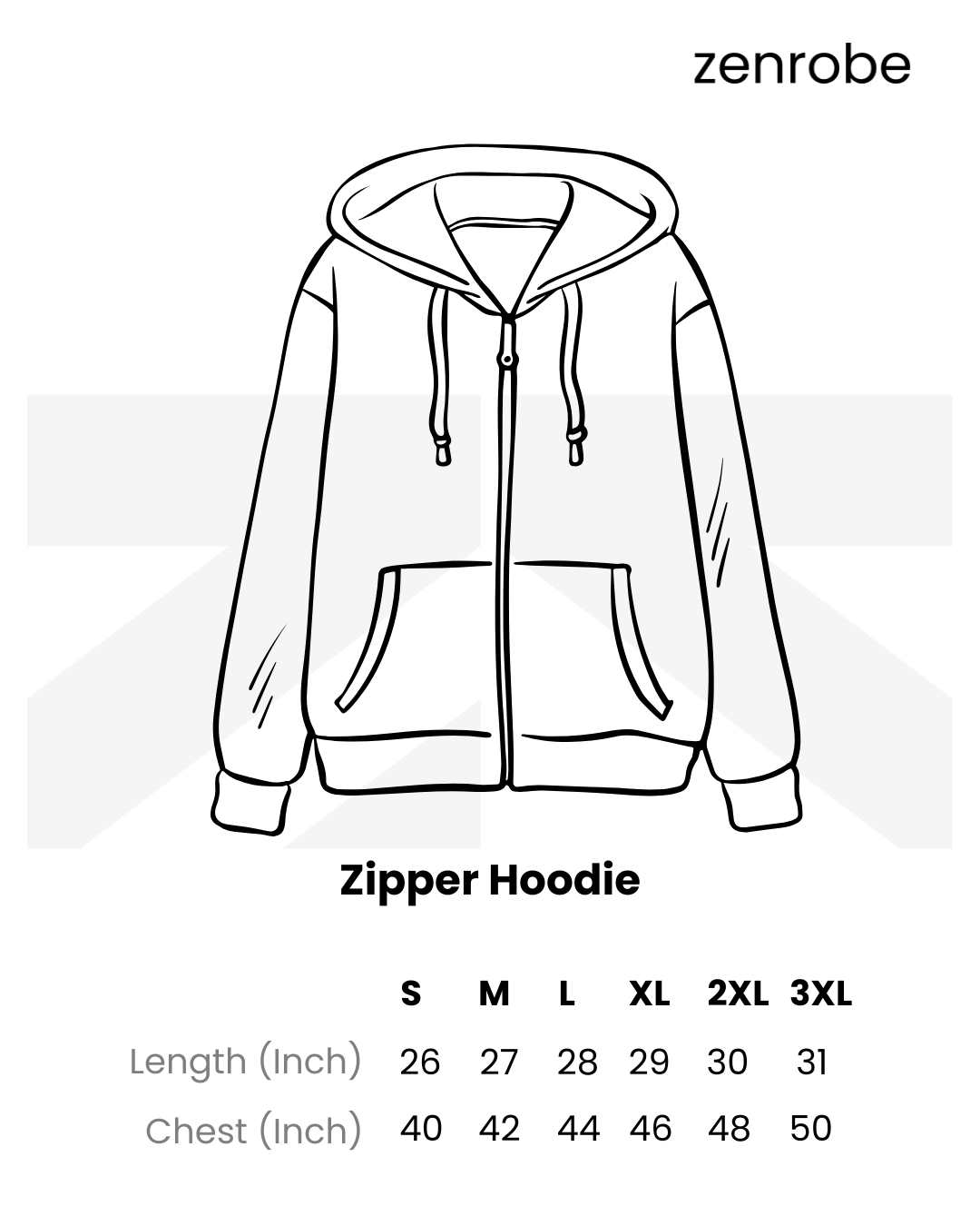 Garmi Unisex Zipper Hoodie